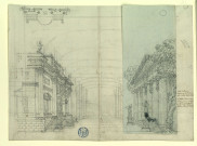 Palais pour l'opéra "Adrien en Syrie". Projet de décor de théâtre / Pierre-Adrien Pâris , [S.l.] : [P.-A. Pâris], [1700-1800]