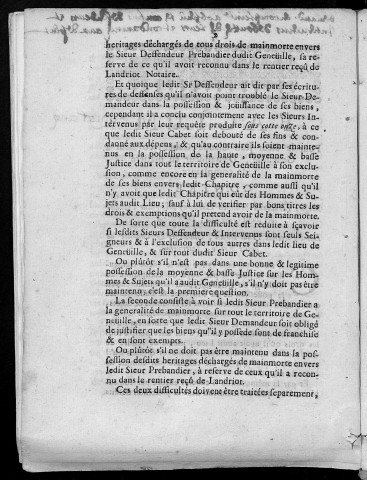 Factum pour le sieur Jean-Claude Cabet, co-sieur de Geneuille, demandeur en matière de complainte, contre messire Ferdinand Mathieu Labourey,... deffendeur, les Révérends Haut-Doyen, Chanoines et Chapitre de ladite Eglisse, intervenus