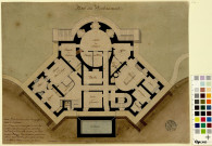 Château de Colmoulins près du Havre. Plan du soubassement / Pierre-Adrien Pâris , [S.l.] : [P.-A. Pâris], [1700-1800]