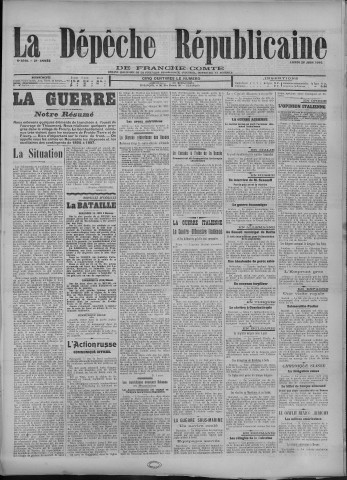 26/06/1916 - La Dépêche républicaine de Franche-Comté [Texte imprimé]
