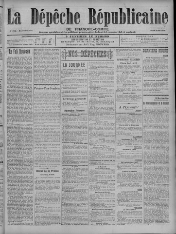 06/05/1909 - La Dépêche républicaine de Franche-Comté [Texte imprimé]