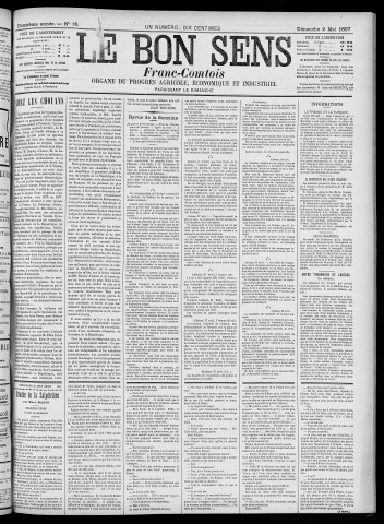 02/05/1897 - Organe du progrès agricole, économique et industriel, paraissant le dimanche [Texte imprimé] / . I