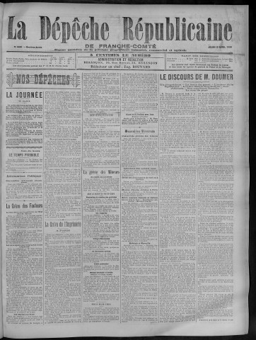 19/04/1906 - La Dépêche républicaine de Franche-Comté [Texte imprimé]