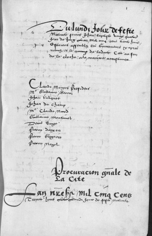 Registre des délibérations municipales 24 juin 1538 - 28 novembre 1539