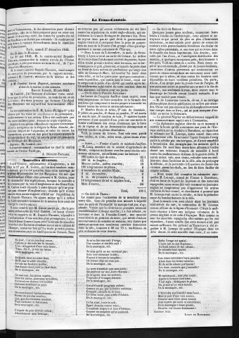 20/12/1842 - Le Franc-comtois - Journal de Besançon et des trois départements