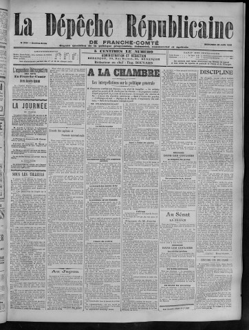 20/06/1906 - La Dépêche républicaine de Franche-Comté [Texte imprimé]