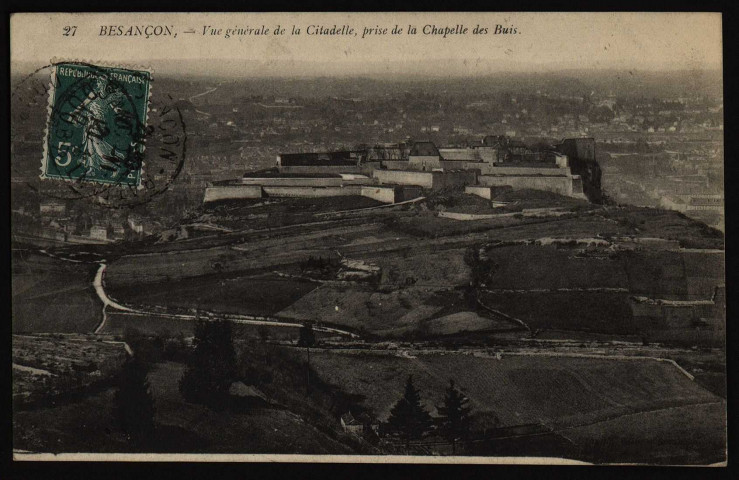 Besançon. - Vue générale de la Citadelle, prise de la Chapelle des Buis [image fixe] , 1904/1910