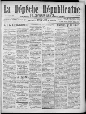 27/05/1905 - La Dépêche républicaine de Franche-Comté [Texte imprimé]