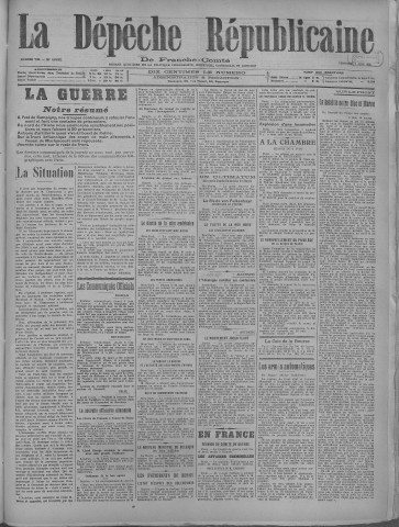 07/06/1918 - La Dépêche républicaine de Franche-Comté [Texte imprimé]