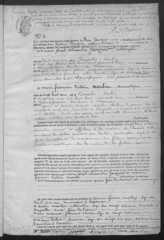 Registre des mariages, 1884