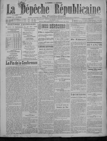 22/05/1922 - La Dépêche républicaine de Franche-Comté [Texte imprimé]