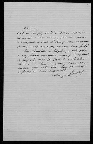 Ms Z 784 - Lettres reçues par James Tissot. 1882-1895