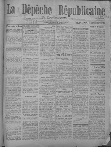26/12/1918 - La Dépêche républicaine de Franche-Comté [Texte imprimé]