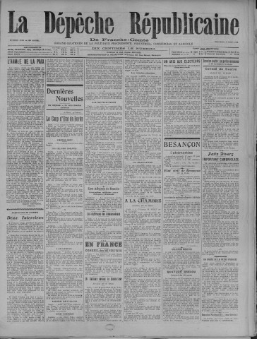 17/03/1920 - La Dépêche républicaine de Franche-Comté [Texte imprimé]