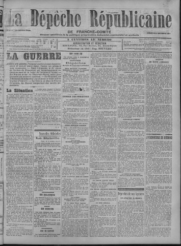 04/10/1914 - La Dépêche républicaine de Franche-Comté [Texte imprimé]