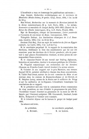 01/01/1905 - Procès verbaux et mémoires [Texte imprimé] /