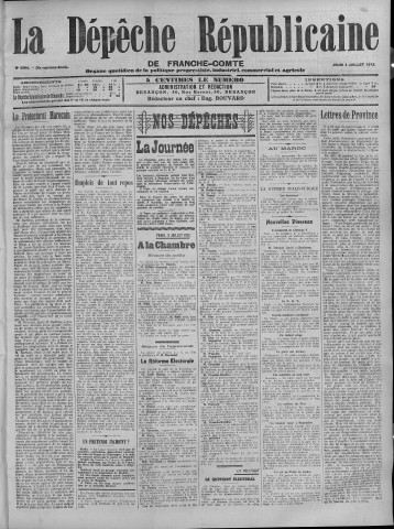 04/07/1912 - La Dépêche républicaine de Franche-Comté [Texte imprimé]