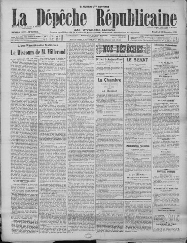 19/12/1924 - La Dépêche républicaine de Franche-Comté [Texte imprimé]