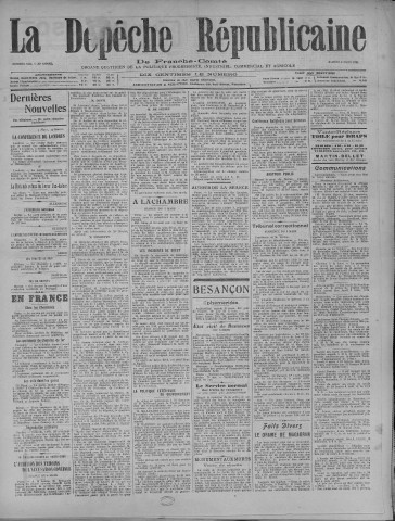 06/03/1920 - La Dépêche républicaine de Franche-Comté [Texte imprimé]