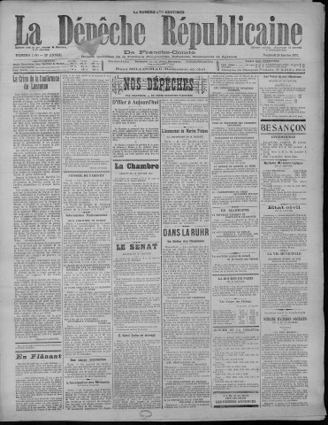 26/01/1923 - La Dépêche républicaine de Franche-Comté [Texte imprimé]