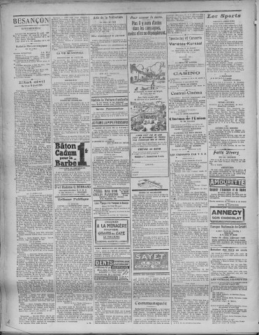 19/04/1925 - La Dépêche républicaine de Franche-Comté [Texte imprimé]