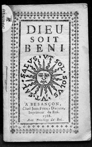 1788 - Dieu soit béni [Texte imprimé]