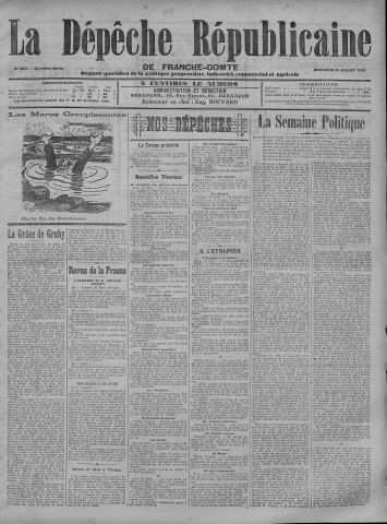 31/07/1910 - La Dépêche républicaine de Franche-Comté [Texte imprimé]