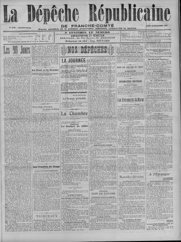 05/12/1907 - La Dépêche républicaine de Franche-Comté [Texte imprimé]