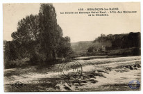 Besançon-les-Bains. Le Doubs au Barrage Saint-Paul. L'Ile des Moineaux et la Citadelle [image fixe] , Besançon : Etablissements C. Lardier, 1914/1931