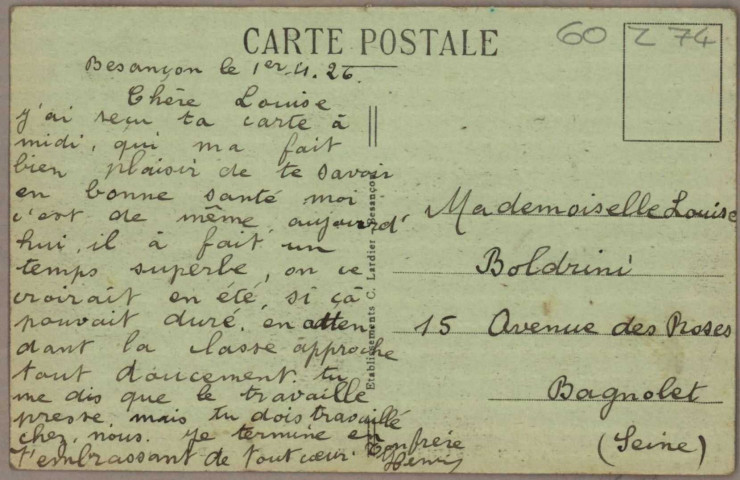 Porte Battant et square Bouchot.