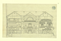 Palais du prince-évêque de Bâle à Porrentruy. Coupe / Pierre-Adrien Pâris , [S.l.] : [P.-A. Pâris], [1700-1800]