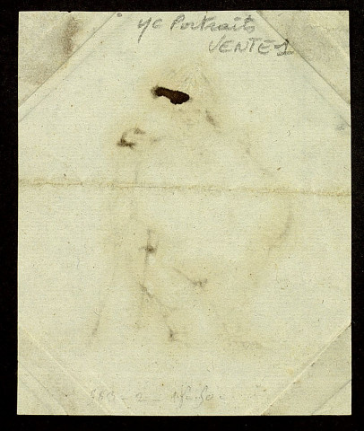M. de Vente (?) , Chef de bataillon d'artillerie. En pied. Caricature [dessin] , [S.l.] : [s.n.], [1800-1899]
