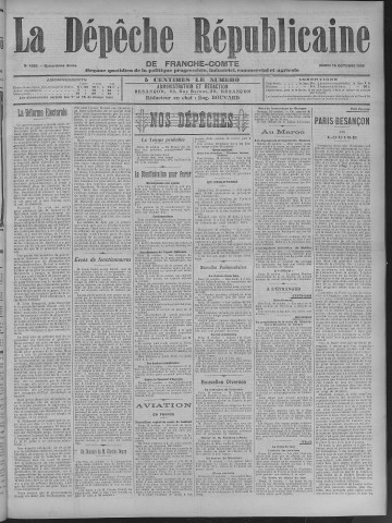 19/10/1909 - La Dépêche républicaine de Franche-Comté [Texte imprimé]