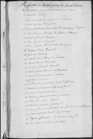 Registre des délibérations municipales 1er janvier - 31 décembre 1755