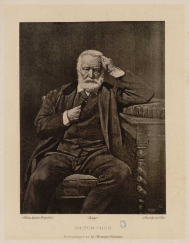 Victor Hugo [image fixe] / M. Vallette , Paris : Société Générale des Applications Photographiques ; 7, rue Argenteuil, 1870/1880