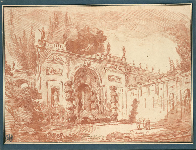 58 - Vue de la fontaine de la Villa Mattei à Rome , [Rome] :, [1760]