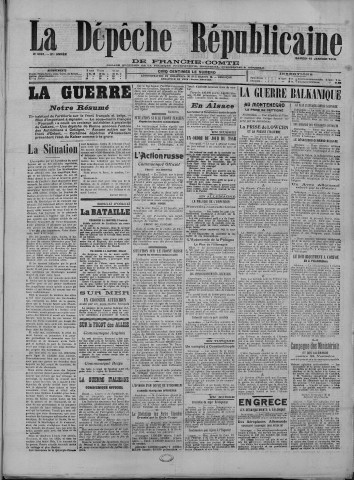 15/01/1916 - La Dépêche républicaine de Franche-Comté [Texte imprimé]