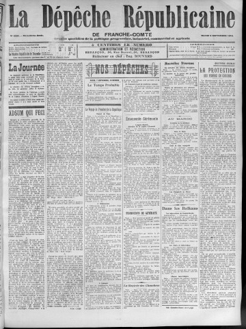 09/09/1913 - La Dépêche républicaine de Franche-Comté [Texte imprimé]