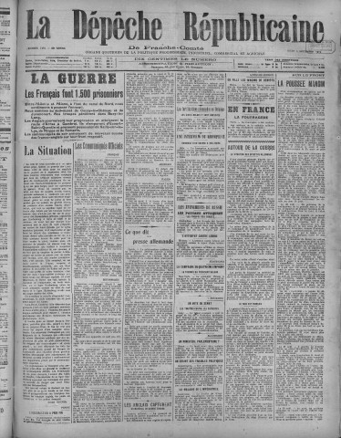 05/09/1918 - La Dépêche républicaine de Franche-Comté [Texte imprimé]