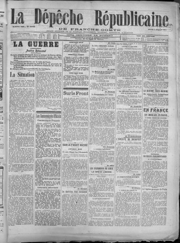 02/07/1917 - La Dépêche républicaine de Franche-Comté [Texte imprimé]