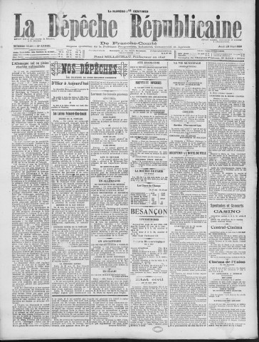 29/05/1924 - La Dépêche républicaine de Franche-Comté [Texte imprimé]