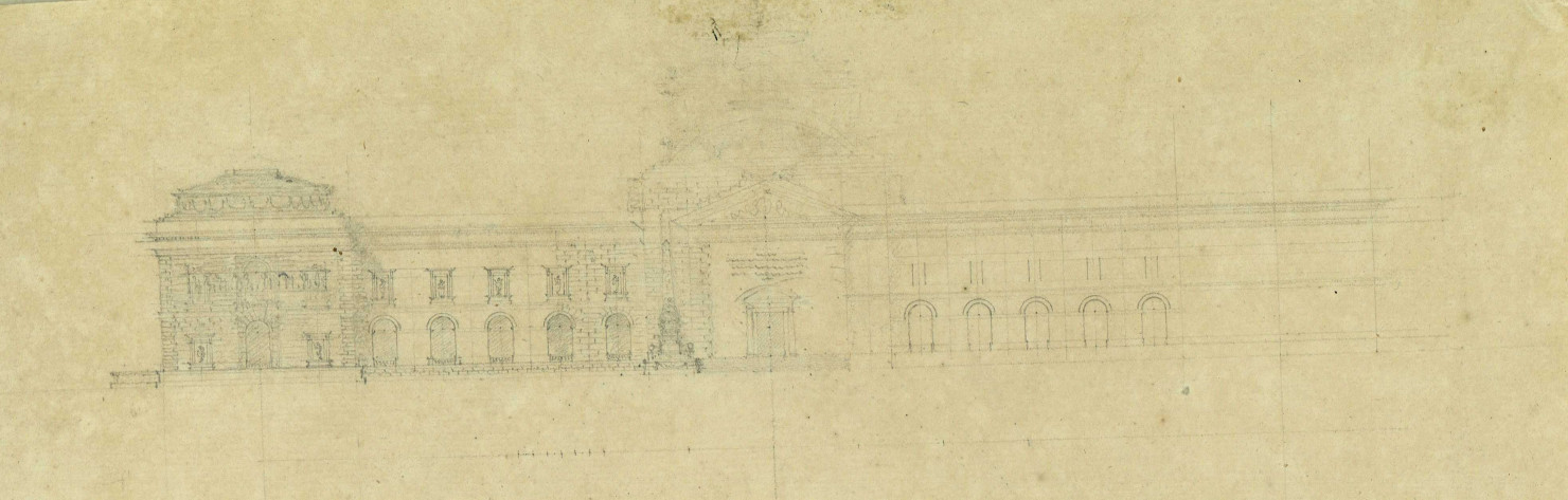 Projet d'un palais public ou hôtel de ville composé à Rome en 1774. Plan / Pierre-Adrien Pâris , [S.l.] : [P.-A. Pâris], [1774]