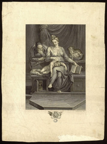 [Sainte Famille avec saint Jean-Baptiste] [estampe] / gravé par P.G.A.Beljambe de l'Académie royale de Caen etca. , [S.l.] : [s.n.], [1759-1820?]