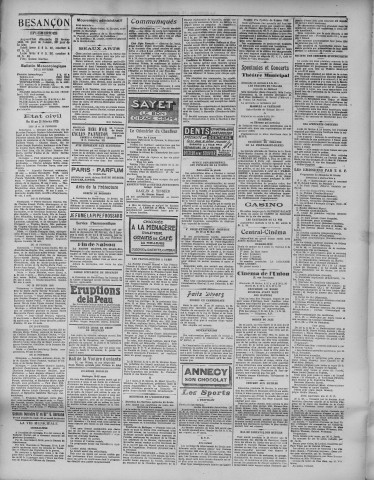 22/02/1925 - La Dépêche républicaine de Franche-Comté [Texte imprimé]
