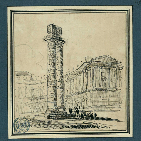 Colonne du temple de Jupiter tonnant , [S.l.] : [s.n.], [1700-1800]
