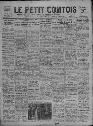 19/06/1931 - Le petit comtois [Texte imprimé] : journal républicain démocratique quotidien