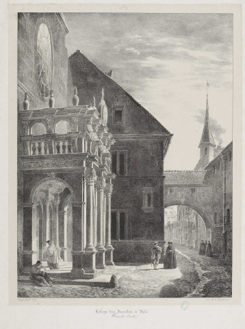 Collègue des Jésuites à Dôle [estampe] : Franche-Comté / Fragonard 1825, Lith. de G. Engelmann , [Paris] : [Engelmann], 1825
