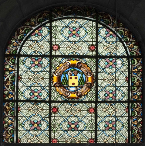 Verrière décorative armoriée