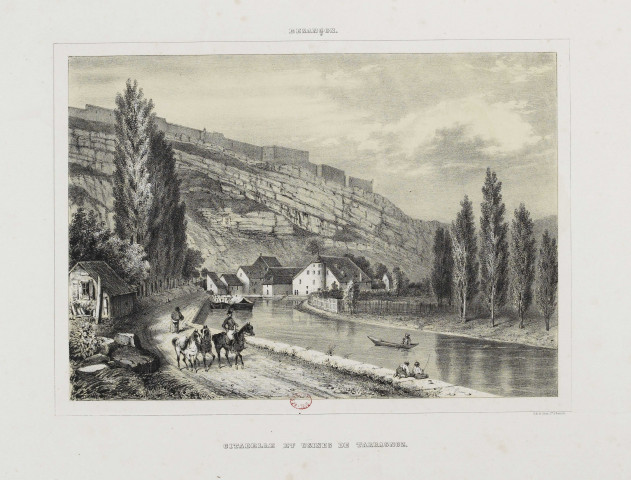 Citadelle et usines de Tarragnoz [image fixe] / Lith. de Valluet jne à Besançon , Besançon : Valluet jeune, 1800/1899