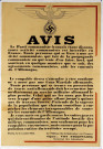 Avis concernant la dissolution du Parti communiste Français et l'interdiction de toute activité communiste, affiche